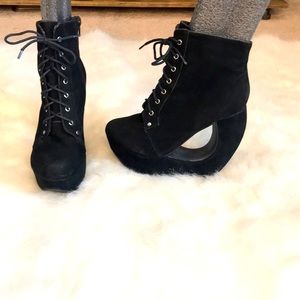 Vintage Black Booties